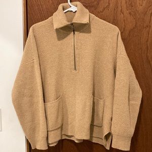 Madewell Glenbrook Half-Zip Pullover Sweater LG